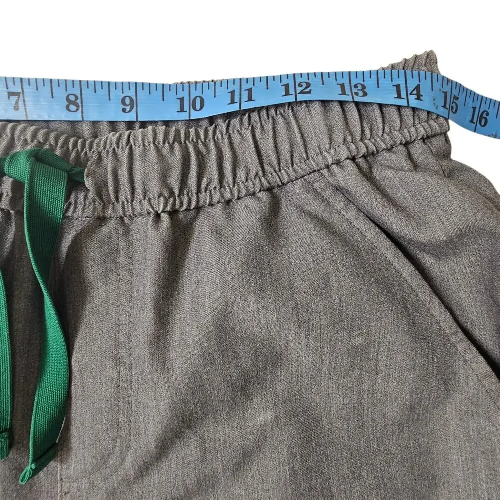 FIGS Men's Tansen Jogger Scrub Pants MXXSW2004 Graphite Gray Green Ties Size M